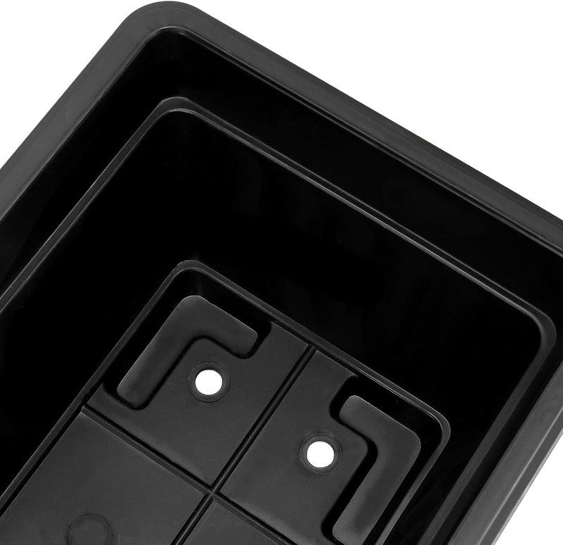 JOIKIT 17 Inches Black Plastic Planter Box, 6 Packs, Good Drainage, Indoor Outdoor Usage, for Garden, Windowsill, Patio, Balcony - Image 3